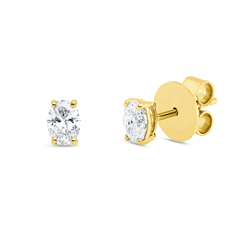 Ohrstecker    aus 750/-18 Karat Gelbgold mit 2 Diamanten 0
