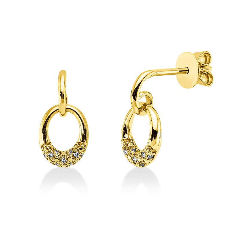 Ohrschmuck    aus 750/-18 Karat Gelbgold mit 18 Diamanten 0