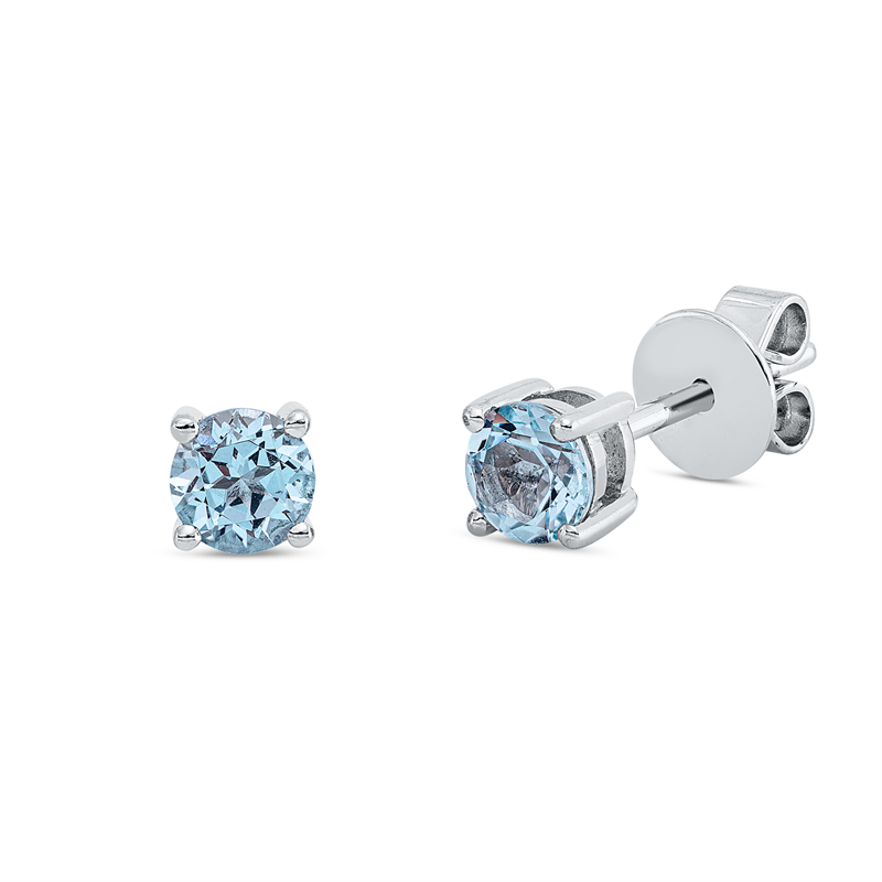Ohrstecker mit Topas  aus 750/-18 Karat Weißgold  
