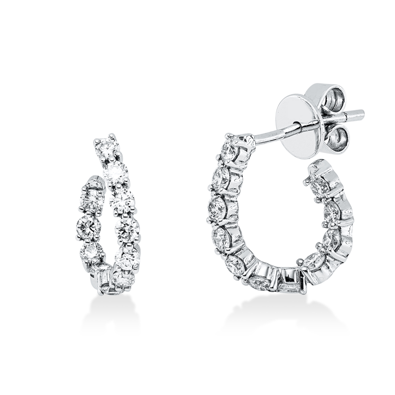 Ohrstecker    aus 585/-14 Karat Weißgold mit 22 Diamanten 0