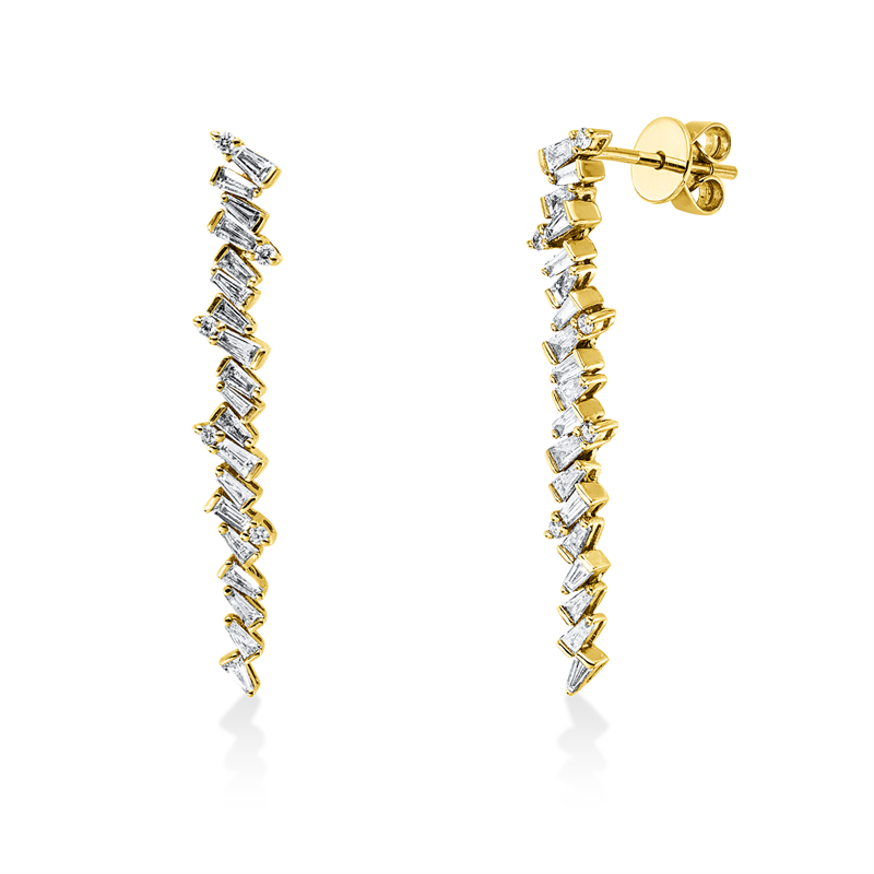 Ohrschmuck    aus 585/-14 Karat Gelbgold mit 48 Diamanten 0