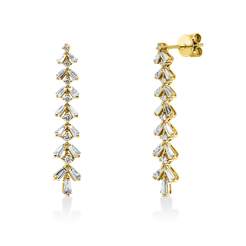 Ohrschmuck    aus 585/-14 Karat Gelbgold mit 44 Diamanten 1