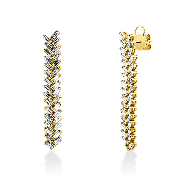 Ohrschmuck    aus 585/-14 Karat Gelbgold mit 64 Diamanten 3