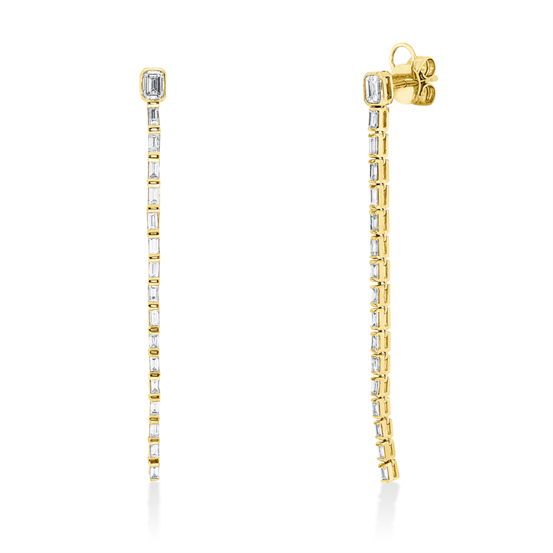 Ohrschmuck    aus 585/-14 Karat Gelbgold mit 34 Diamanten 1