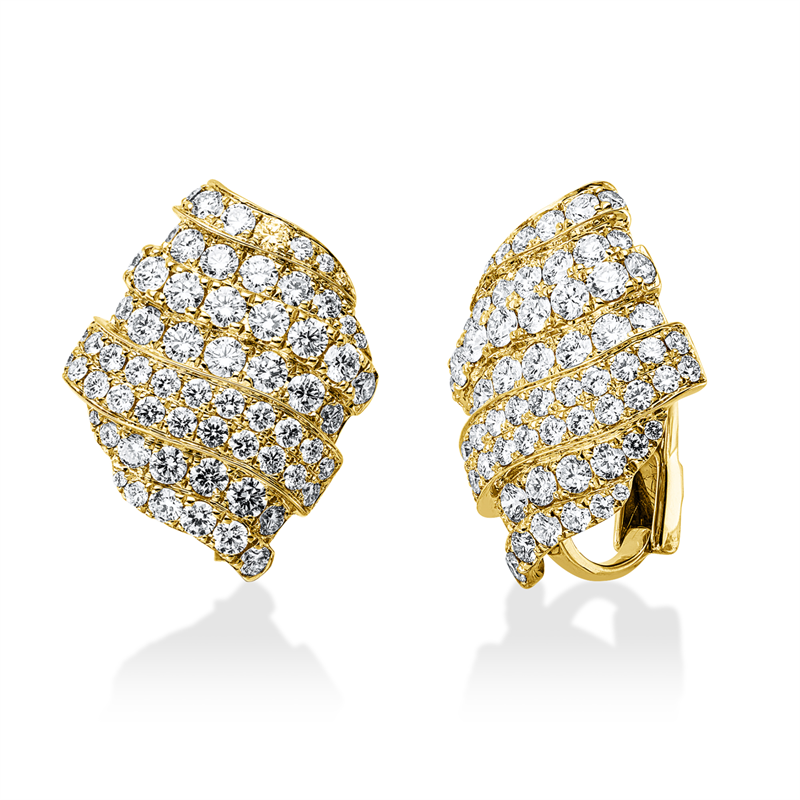 Ohrschmuck    aus 750/-18 Karat Gelbgold mit 130 Diamanten 4