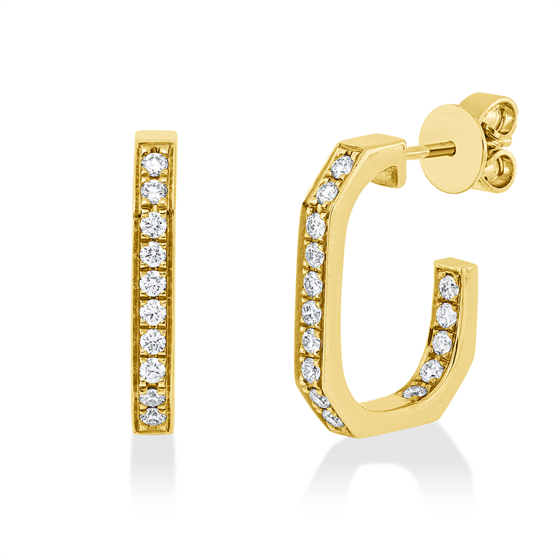 Ohrschmuck    aus 585/-14 Karat Gelbgold mit 30 Diamanten 0
