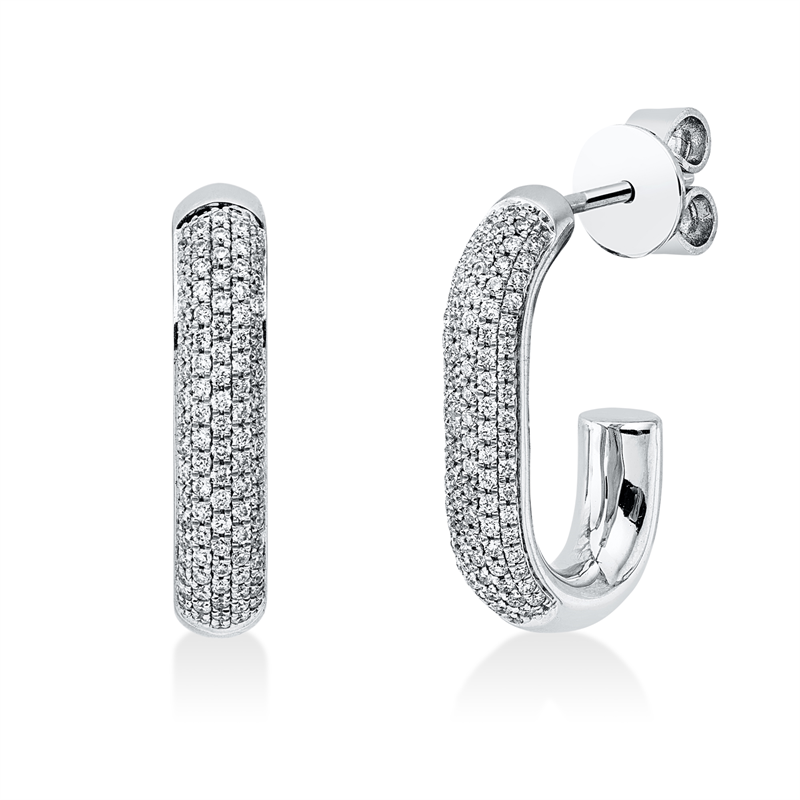 Ohrschmuck    aus 585/-14 Karat Weißgold mit 188 Diamanten 0