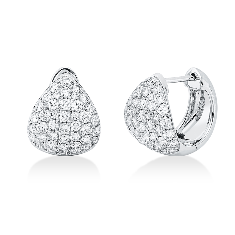 Creolen    aus 585/-14 Karat Weißgold mit 84 Diamanten 1