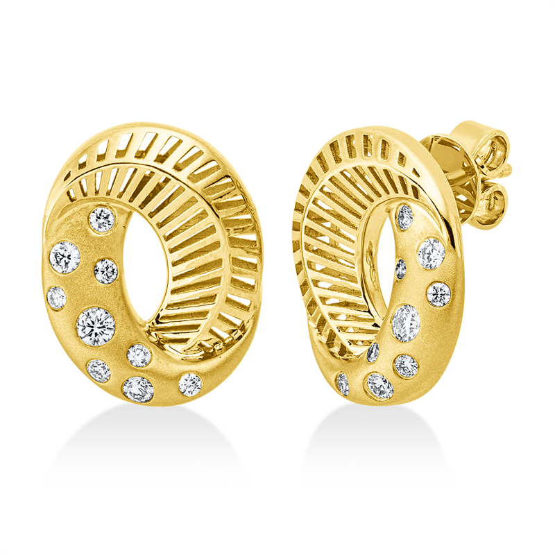 Ohrschmuck    aus 585/-14 Karat Gelbgold mit 18 Diamanten 0