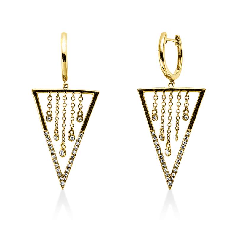 Ohrschmuck    aus 750/-18 Karat Gelbgold mit 56 Diamanten 0