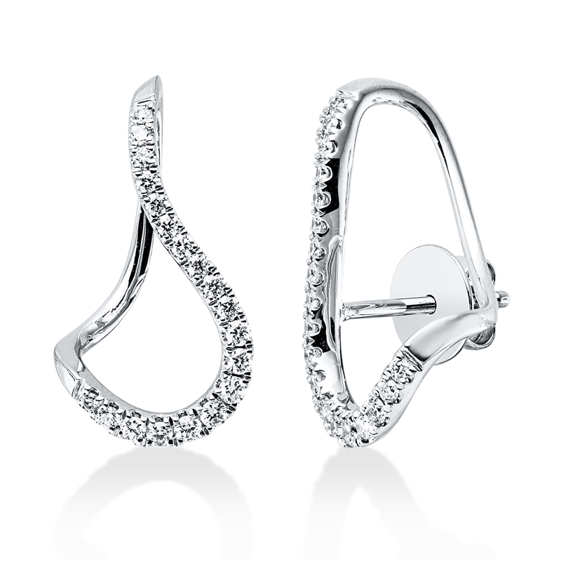 Ohrschmuck    aus 750/-18 Karat Weißgold mit 38 Diamanten 0