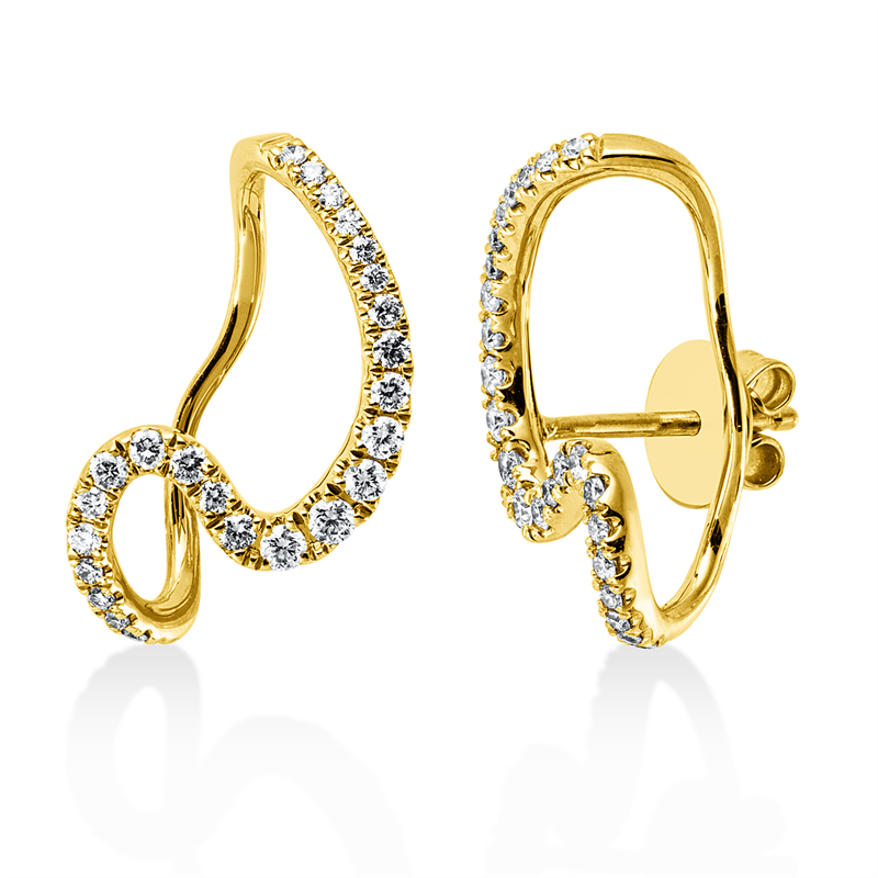 Ohrschmuck    aus 750/-18 Karat Gelbgold mit 48 Diamanten 0