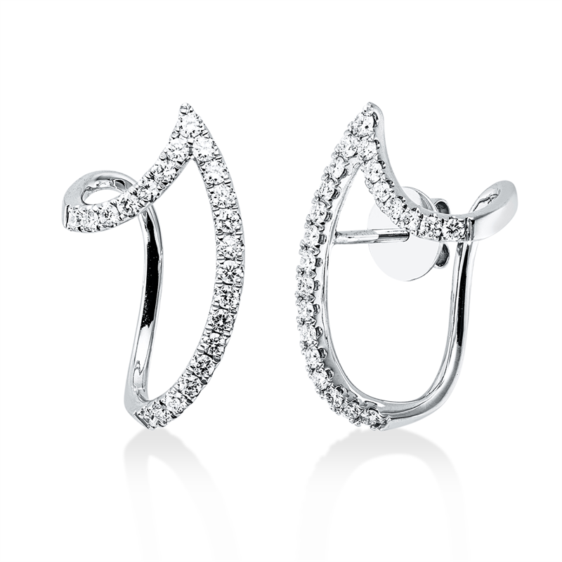 Ohrschmuck    aus 750/-18 Karat Weißgold mit 44 Diamanten 0