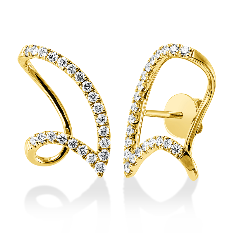 Ohrschmuck    aus 750/-18 Karat Gelbgold mit 44 Diamanten 0