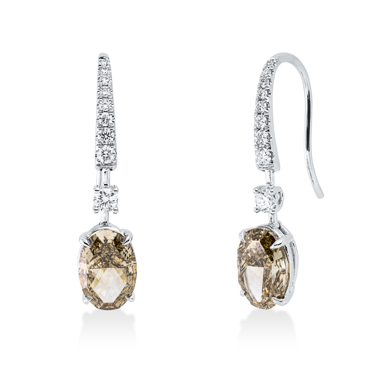 Ohrhänger    aus 750/-18 Karat Weißgold mit 20 Diamanten 4