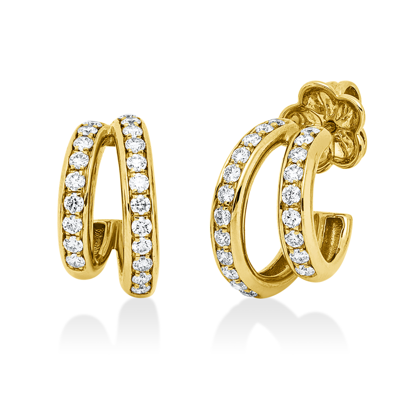 Ohrstecker    aus 750/-18 Karat Gelbgold mit 42 Diamanten 0