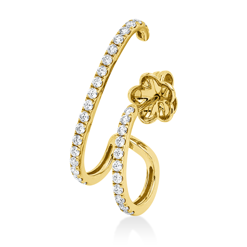 Ohrstecker    aus 750/-18 Karat Gelbgold mit 31 Diamanten 0