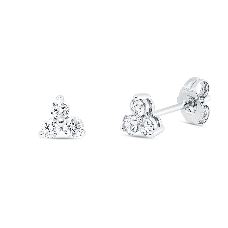 Ohrstecker    aus 585/-14 Karat Weißgold mit 6 Diamanten 0