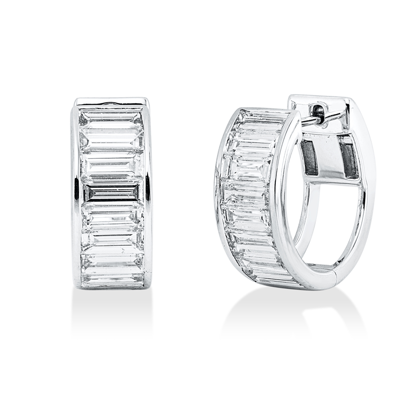 Creolen    aus 585/-14 Karat Weißgold mit 16 Diamanten 2