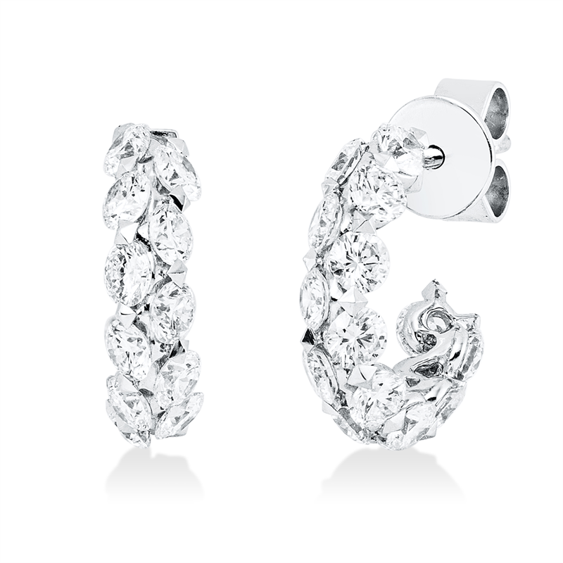 Ohrstecker    aus 750/-18 Karat Weißgold mit 32 Diamanten 2