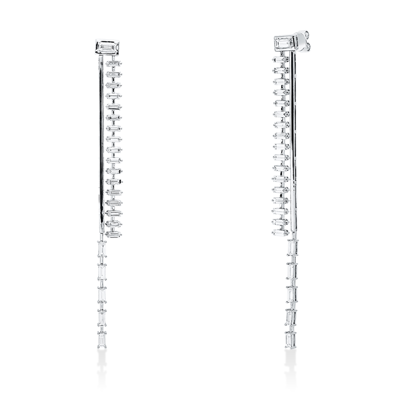 Ohrschmuck    aus 750/-18 Karat Weißgold mit 46 Diamanten 4