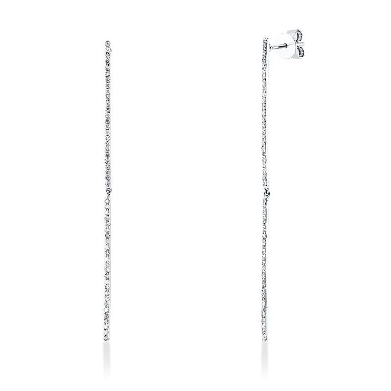 Ohrschmuck    aus 750/-18 Karat Weißgold mit 100 Diamanten 0