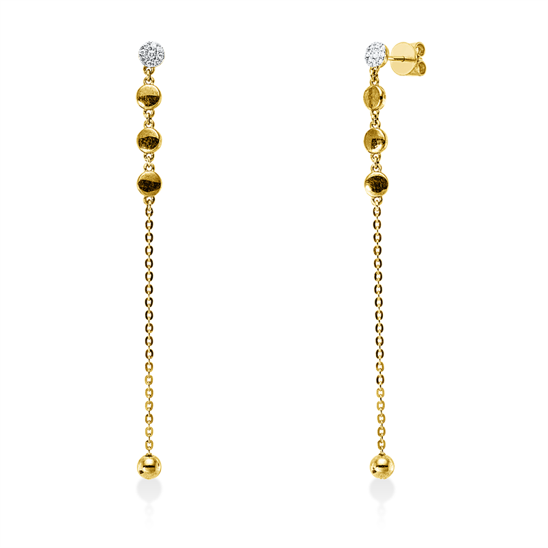Ohrschmuck    aus 750/-18 Karat Gelbgold mit 18 Diamanten 0