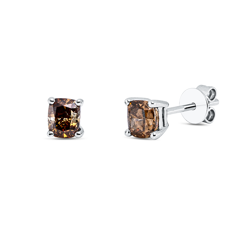 Ohrstecker    aus 750/-18 Karat Weißgold mit 2 Diamanten 0