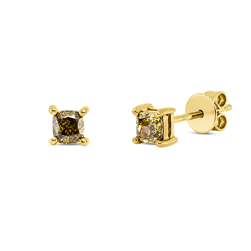 Ohrstecker    aus 750/-18 Karat Gelbgold mit 2 Diamanten 0