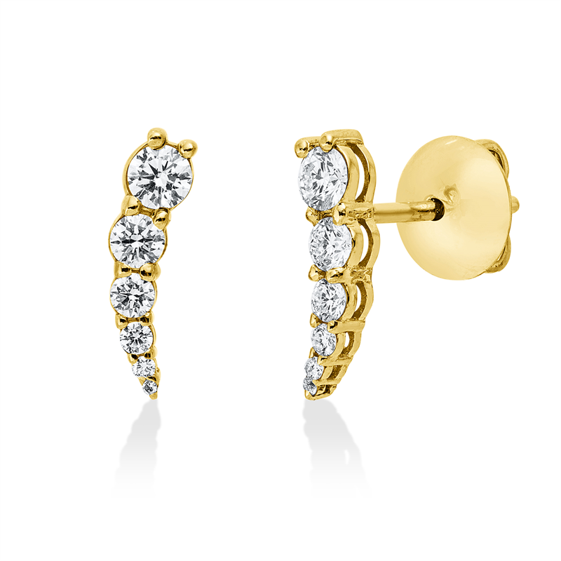 Ohrstecker    aus 750/-18 Karat Gelbgold mit 12 Diamanten 0