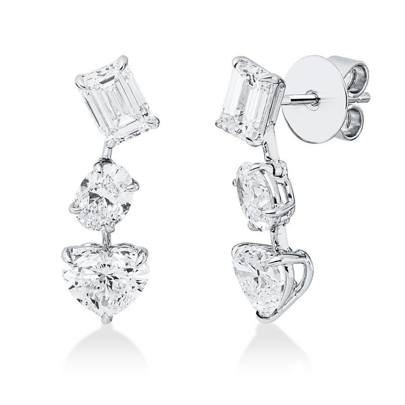 Ohrschmuck    aus 750/-18 Karat Weißgold mit 6 Diamanten 3
