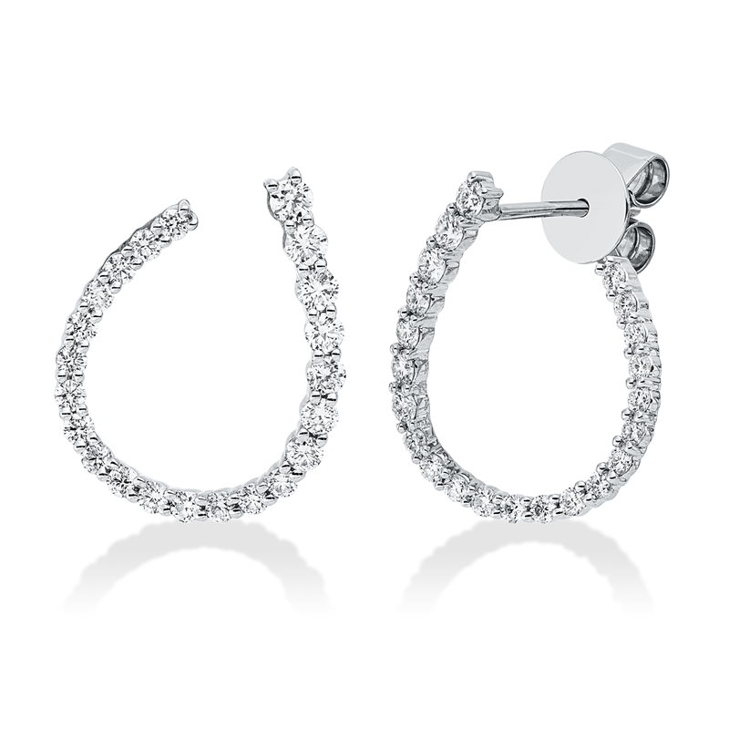 Ohrstecker    aus 750/-18 Karat Weißgold mit 44 Diamanten 0