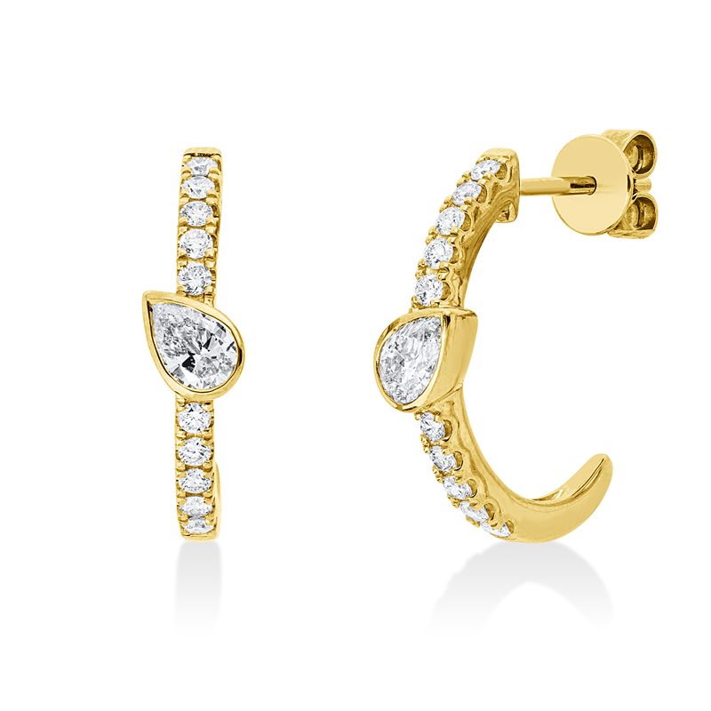 Ohrschmuck    aus 585/-14 Karat Gelbgold mit 22 Diamanten 0