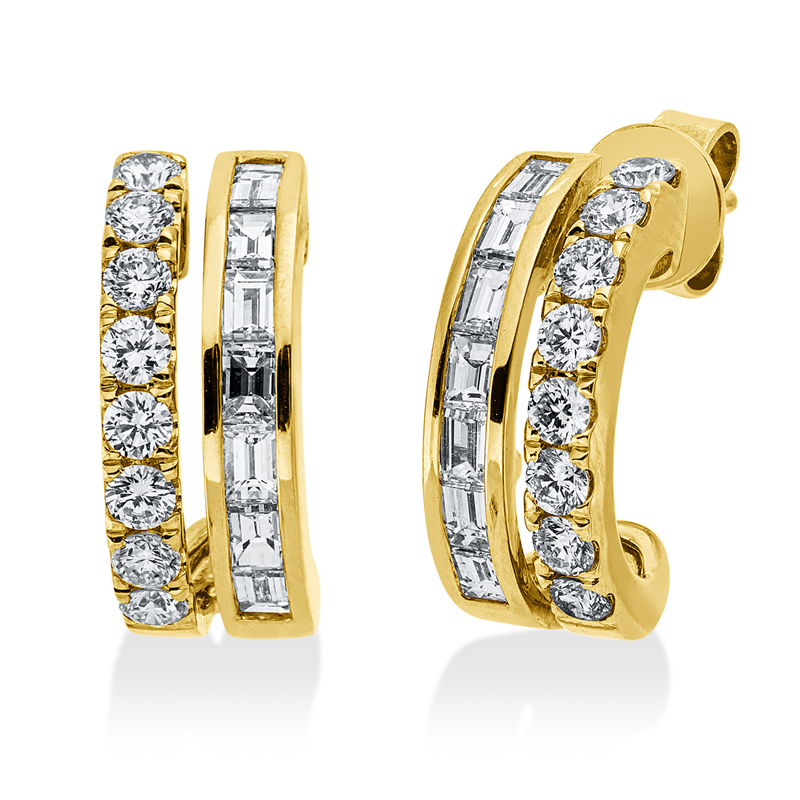 Ohrschmuck    aus 585/-14 Karat Gelbgold mit 30 Diamanten 1