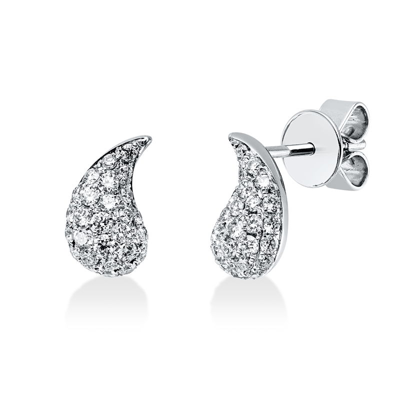 Ohrschmuck    aus 750/-18 Karat Weißgold mit 56 Diamanten 0