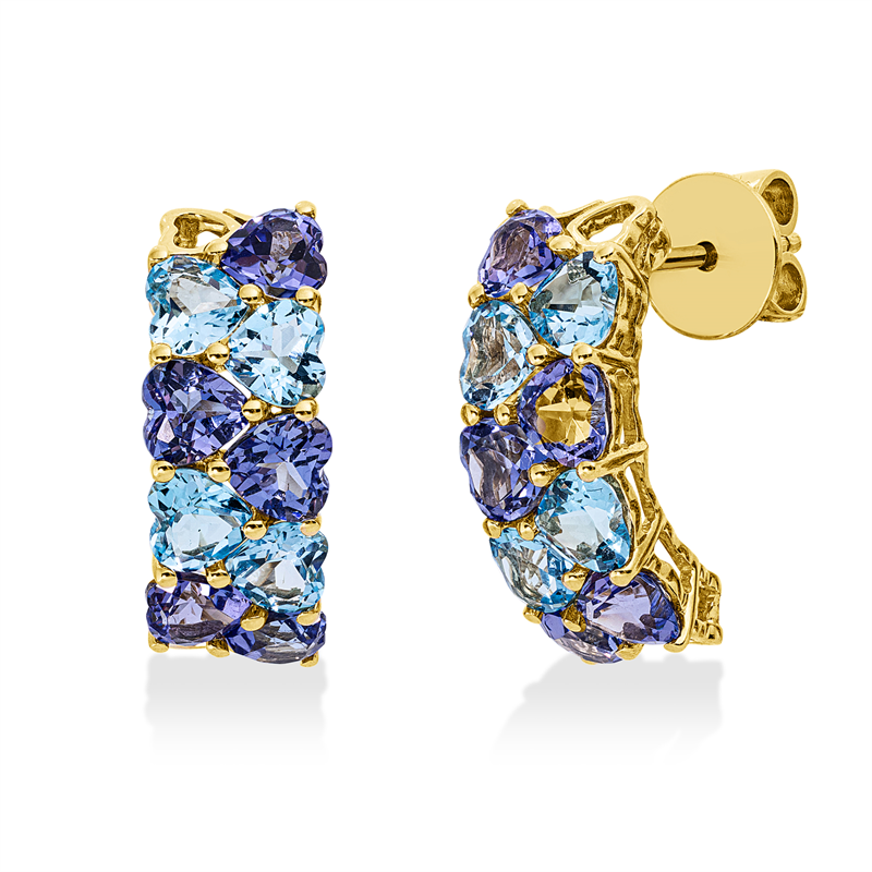 Ohrstecker mit Topas  aus 750/-18 Karat Gelbgold  