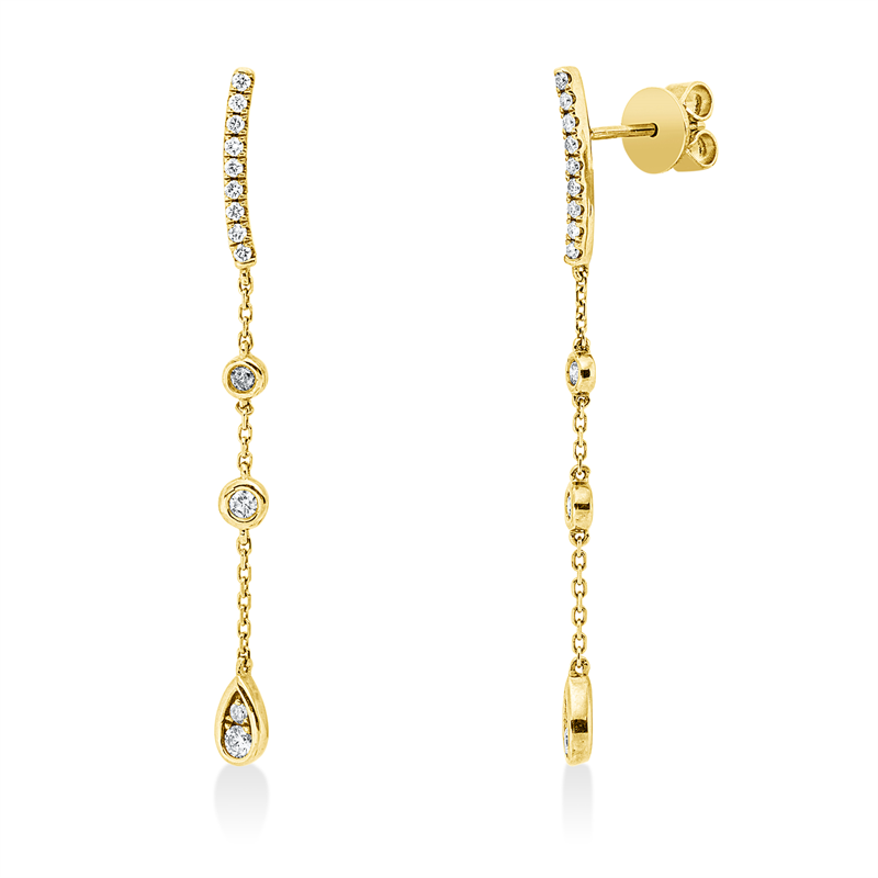 Ohrschmuck    aus 750/-18 Karat Gelbgold mit 26 Diamanten 0