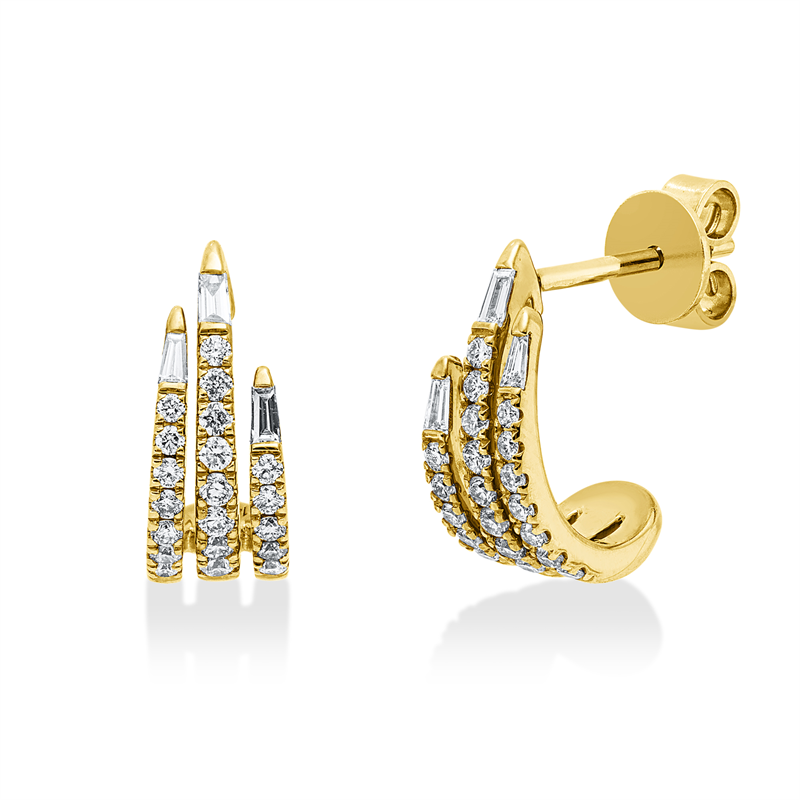 Ohrschmuck    aus 585/-14 Karat Gelbgold mit 46 Diamanten 0