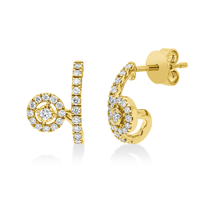 Ohrschmuck    aus 585/-14 Karat Gelbgold mit 48 Diamanten 0