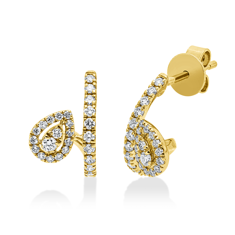 Ohrschmuck    aus 585/-14 Karat Gelbgold mit 54 Diamanten 0