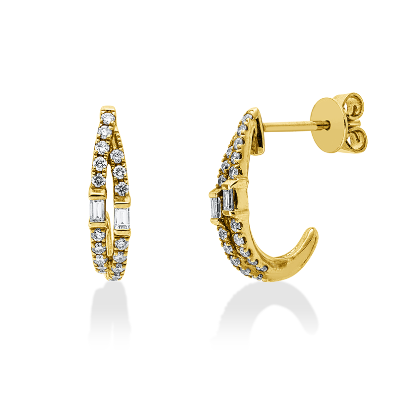 Ohrschmuck    aus 585/-14 Karat Gelbgold mit 40 Diamanten 0