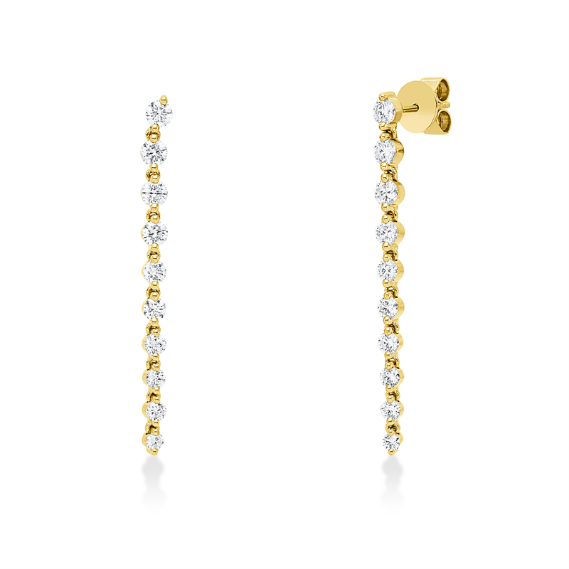 Ohrschmuck    aus 750/-18 Karat Gelbgold mit 20 Diamanten 1
