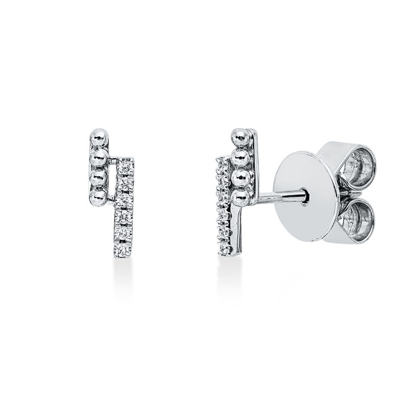 Ohrstecker    aus 750/-18 Karat Weißgold mit 12 Diamanten 0