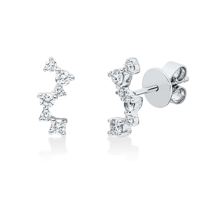 Ohrstecker    aus 750/-18 Karat Weißgold mit 12 Diamanten 0