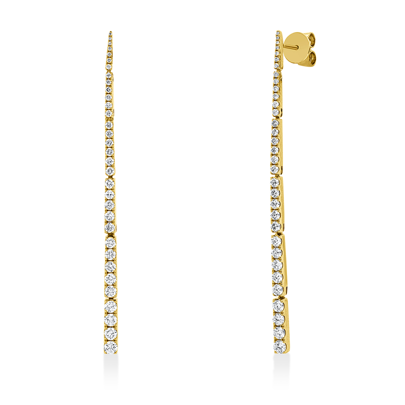 Ohrschmuck    aus 750/-18 Karat Gelbgold mit 66 Diamanten 1
