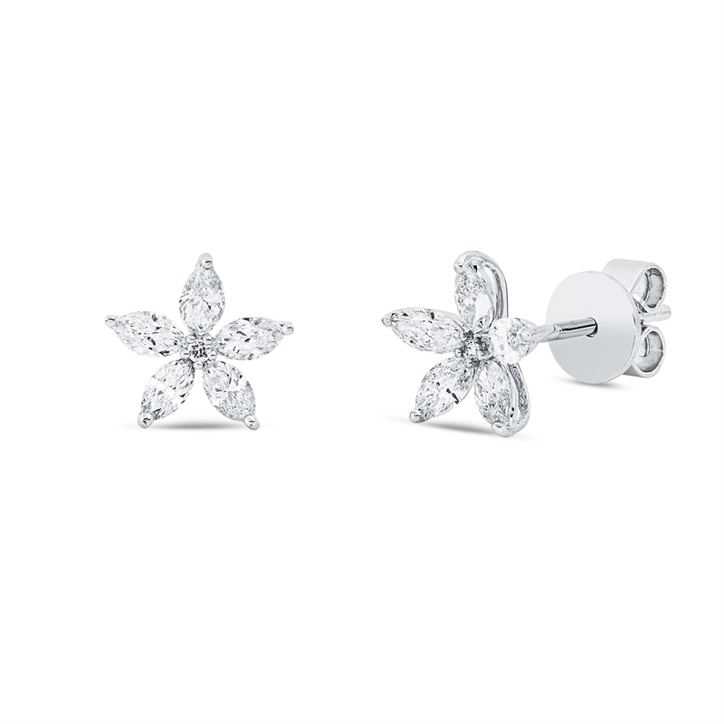 Ohrstecker    aus 750/-18 Karat Weißgold mit 12 Diamanten 0