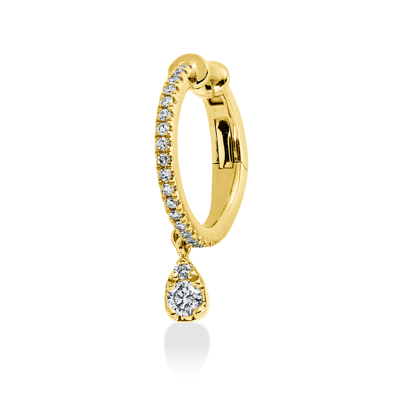 Ohrmanschette    aus 750/-18 Karat Gelbgold / Weißgold mit 22 Diamanten 0