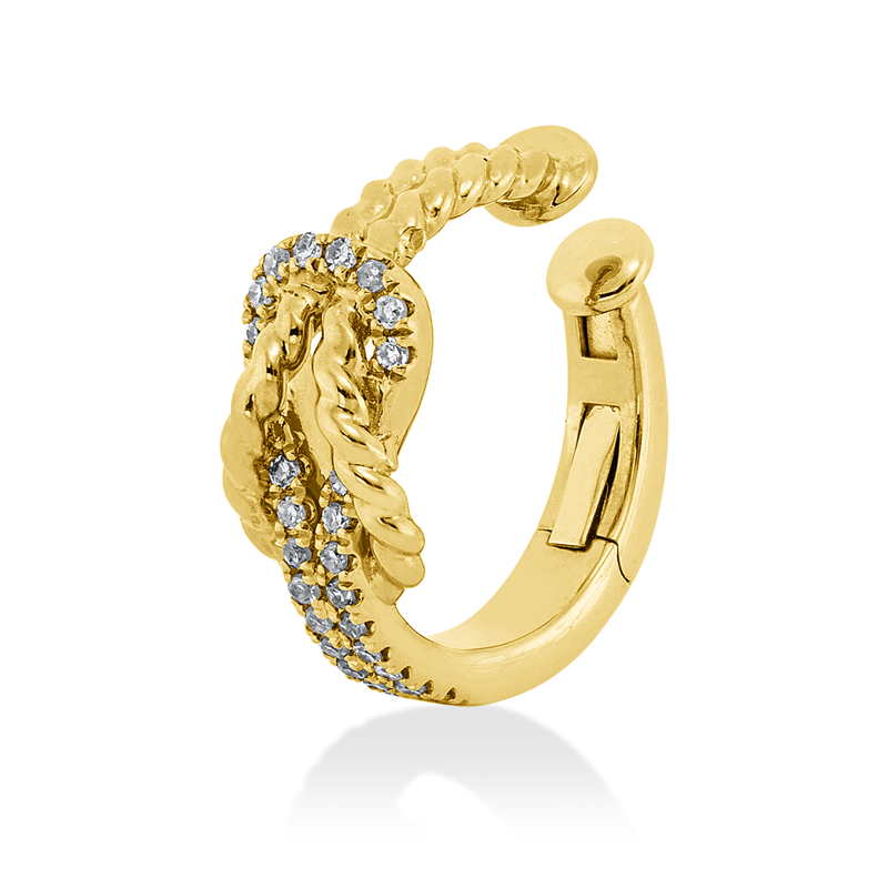 Ohrmanschette    aus 750/-18 Karat Gelbgold / Weißgold mit 26 Diamanten 0