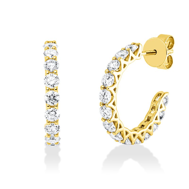 Ohrstecker    aus 750/-18 Karat Gelbgold mit 28 Diamanten 2