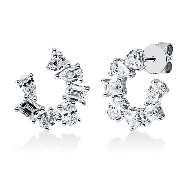 Ohrstecker    aus 750/-18 Karat Weißgold mit 14 Diamanten 2